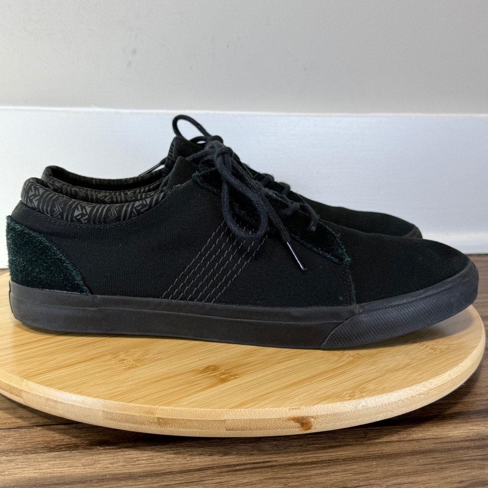 Good Reef Ridge Sneakers Mens 11 Black Good Canvas Suede‎ Low Top RF003314